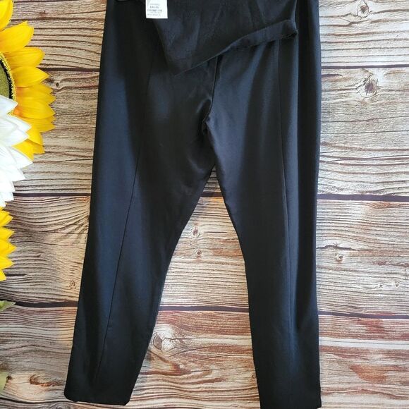 Jessica Simpson Maternity pants faux leather black front Women's XL NWT - Picture 4 of 8